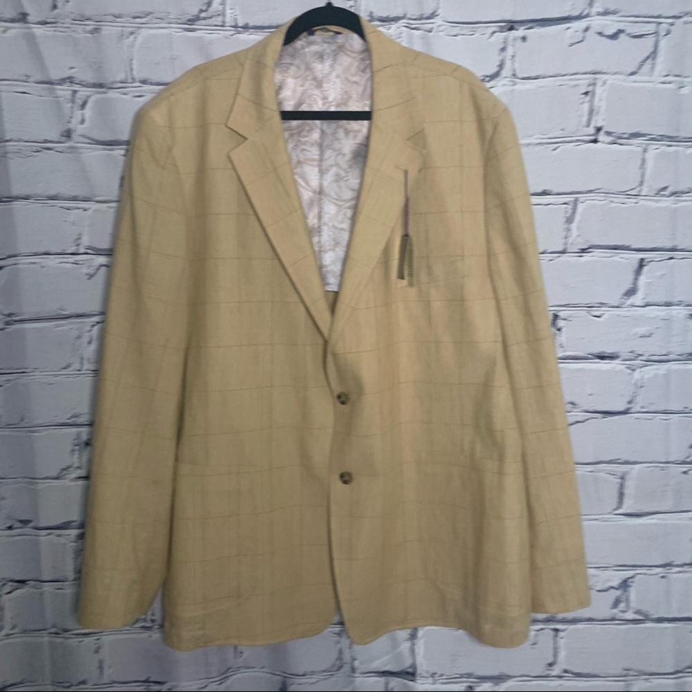 Alan Flusser Plaid Single Breasted Lined Jacket